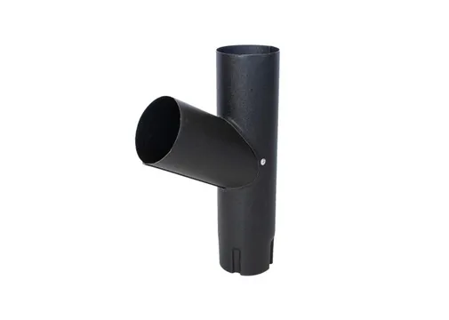 Y-stuk 60° verzinkt staal voor HWA-buis ø90mm | Zwart RAL 9005