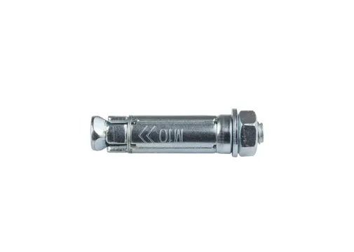 Keilbout verzinkt M10x70mm 50mm huls