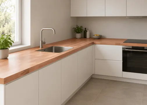 Werkblad massief Kersen gestoomd A/B 40mm gevingerlast en gelamineerde lamellen