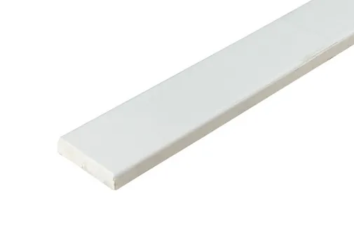 Koplat Grenen (Model E) 12x45mm met rechte kanten zichtzijde wit afgelakt per 6 stuks