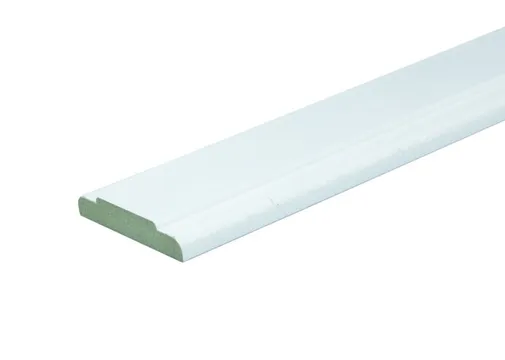 Koplat MDF Vochtwerend (klassiek model) 12x68mm wit voorgelakt per 10 stuks