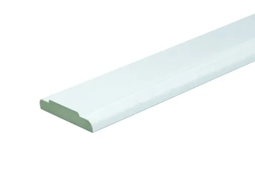 Koplat MDF Vochtwerend (klassiek model) 12x68mm wit voorgelakt per 4 stuks