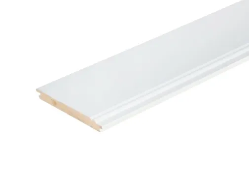 Kraalschroot MDF 9x94mm (werkend 9x86mm) geschaafd wit voorgelakt per 5 stuks