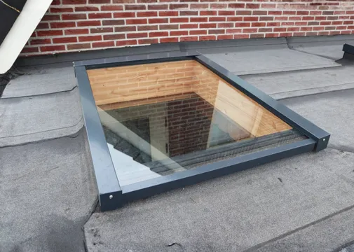 Lichtstraat Daklicht met HR++ isolatieglas - 91,5-225cm breed | Antraciet RAL7016