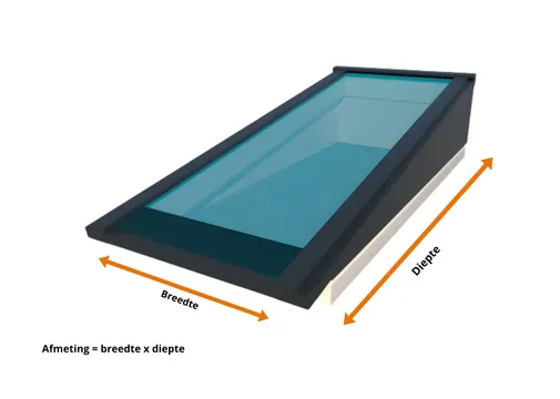 Lichtstraat Daklicht geïsoleerd (HR++ isolatieglas) - Zwart (RAL9005)