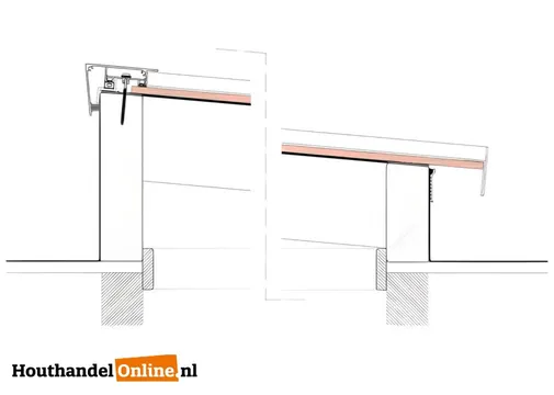 Lichtstraat Daklicht Douglas ongeïsoleerd - Wit (RAL 9010) 