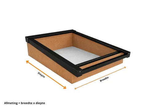 Lichtstraat Daklicht Douglas - 75-150cm breed | Zwart RAL 9005