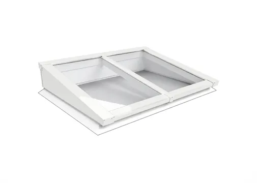 Lichtstraat Lessenaarsdak Grenen met 2 vaks HR++ isolatieglas | Wit RAL 9010