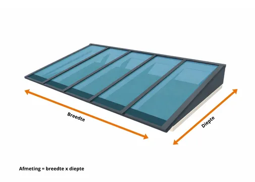 Lichtstraat Lessenaars geïsoleerd (HR++ isolatieglas) - Antraciet (RAL 7016)