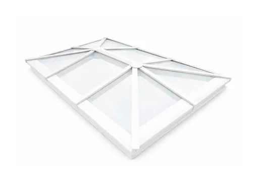 Lichtstraat Schilddak geïsoleerd (HR++ isolatieglas) - Wit (RAL 7016)