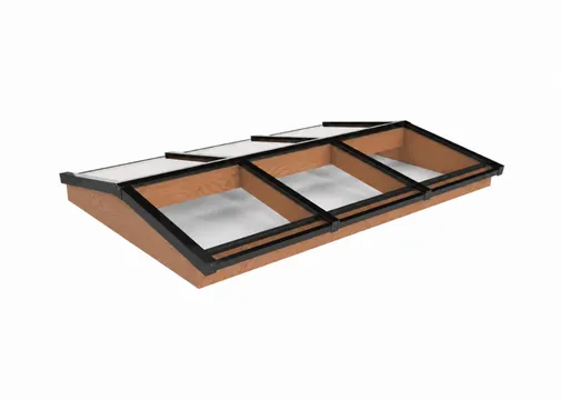 Lichtstraat Zadeldak Douglas - 6 vak veiligheidsglas | Antraciet RAL 7016