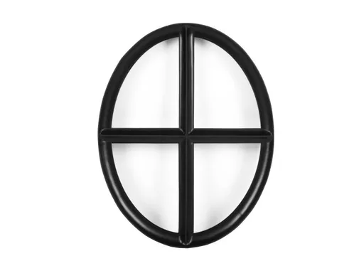 Metalen raam vast ovaal enkel glas 40x51x5,6cm zwart