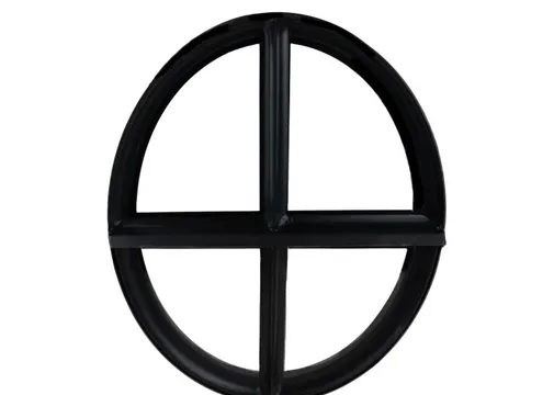 Metalen raam openklapbaar ovaal enkelglas 51x64x6cm zwart
