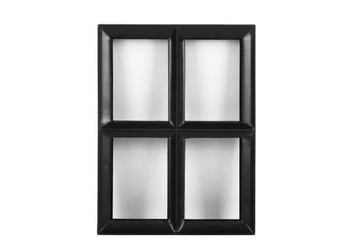Metalen raam vast rechthoek dubbelglas 30x40x5cm zwart