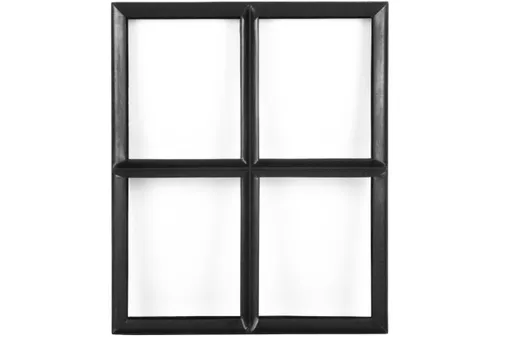 Metalen raam vast rechthoek dubbelglas 50x60x5cm zwart