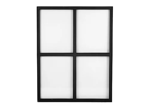 Metalen raam vast rechthoek enkelglas 75x95x4,5cm zwart