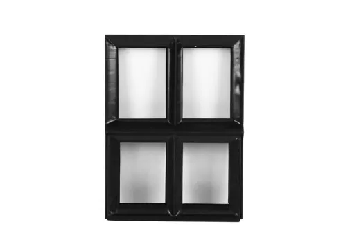 Metalen raam openklapbaar rechthoek dubbelglas 30x40x5cm zwart