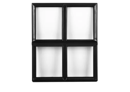 Metalen raam openklapbaar rechthoek dubbelglas 50x60x5cm zwart