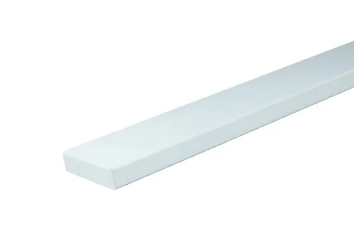 Moderne neut MDF 18x75mm vochtwerend wit gegrond 