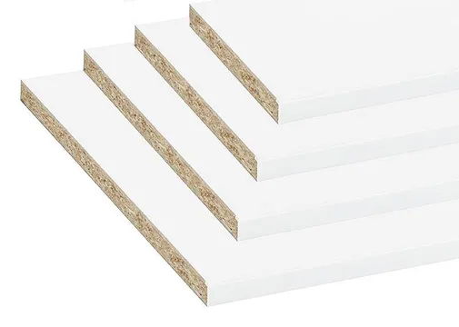 Spaanplaat geplastificeerd kastplank 18mm wit