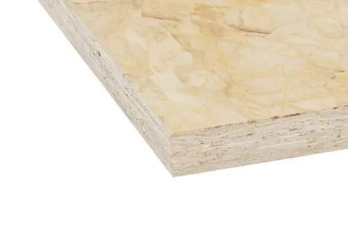 OSB Color 18mm 4 lagen "anti scratch" lak Klasse 3 1 zijde whitewash mat 1 zijde backing U5