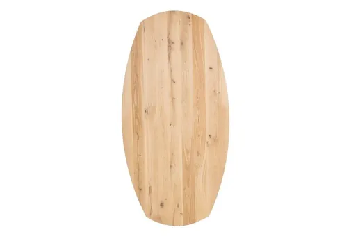 Ovaal tafelblad Rustiek C Deens Eiken 40mm met facetrand