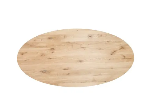 Ovaal tafelblad Rustiek C Eiken 40mm met facetrand