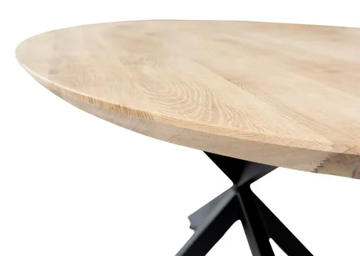 Ovaal tafelblad Rustiek C Eiken 40mm met facetrand