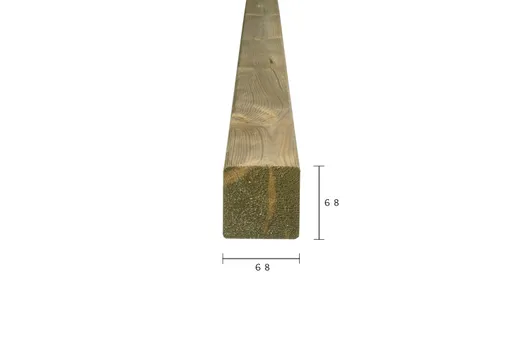 Paal 68x68mm geschaafd geïmpregneerd