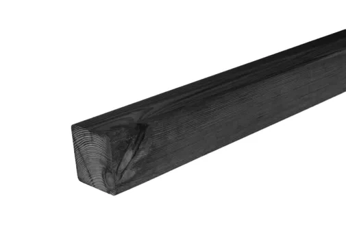 Paal 68x68mm zwart (gedompeld) geschaafd geïmpregneerd