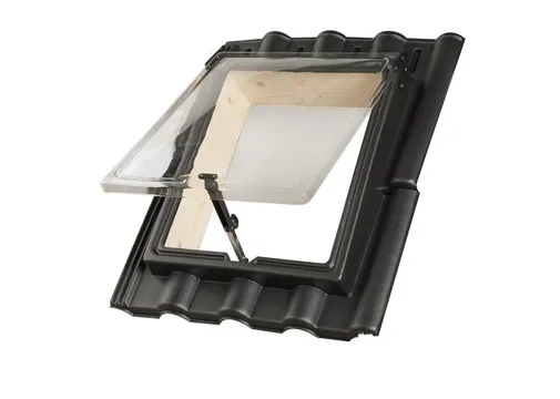 PE Dakraam 380x440mm (dagmaat) Ubbink Finkenberger 4-pans FR1 zwart 