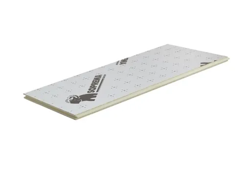 PIR-PUR platen ALU 4 zijden mes en groef 90mm isolatiewaarde 4,15m2K/W per 5 platen (3,6m2)