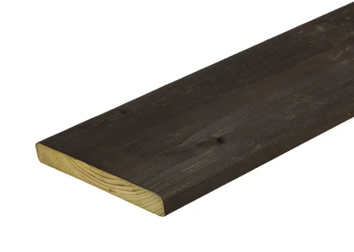 Tuinplank Grenen zwart gedompeld 16x140mm geschaafd geïmpregneerd