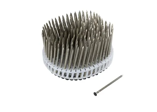 Platkopnagel RVS 2,9x65mm zwart op rol