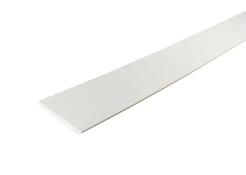 Plint Grenen 12x120mm wit gegrond per 10 stuks