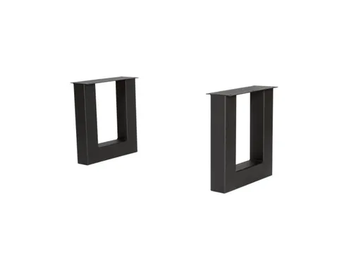 Poot voor bank/bijzettafel model U 420x380mm (Profiel 80x80mm) zwart