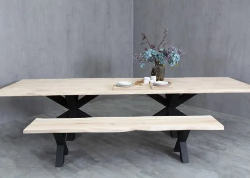 Poot voor bank/bijzettafel model X 420x380mm (Profiel 80x80mm) zwart