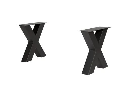 Poot voor bank/bijzettafel model X 420x380mm (Profiel 80x80mm) zwart