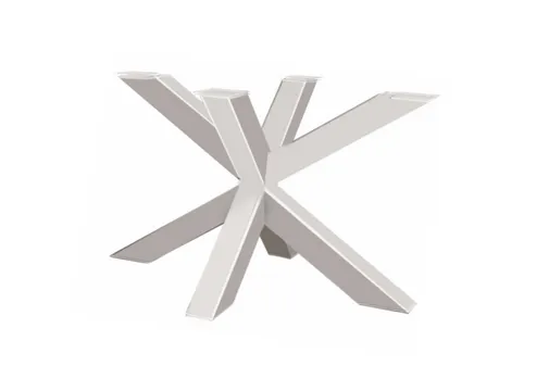 Tafelpoot model Spin 120 metaal 710x1200mm (Profiel 100x100mm) wit