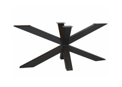 Tafelpoot model Spin 160 metaal 710x1600mm (Profiel 100x100mm) zwart