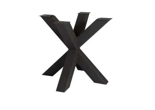 Tafelpoot model Spin 80 metaal 710x800mm (Profiel 100x100mm) zwart