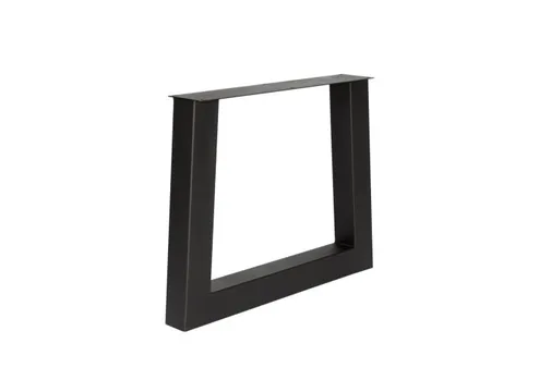 Tafelpoot model Trapezium U metaal 710x800mm (Profiel 100x100mm) zwart