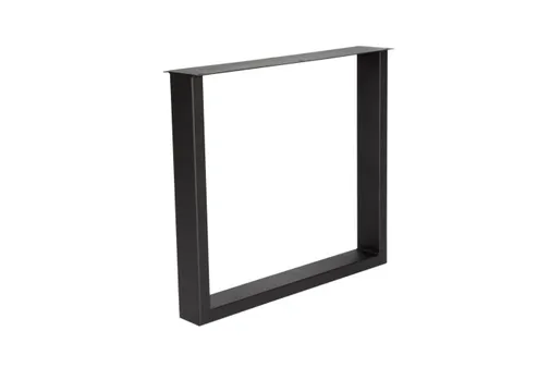 Tafelpoot model U Elegant metaal 720x800mm (Profiel 40x100mm) zwart