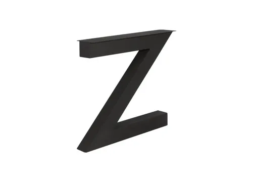 Tafelpoot model Z metaal 710x800mm (Profiel 100x100mm) zwart