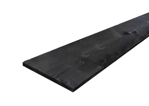 Potdekselplank 25x275mm bezaagd zwart geïmpregneerd (gedompeld) 