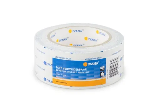 Ivana beschermtape PVC 50mm 33 meter wit