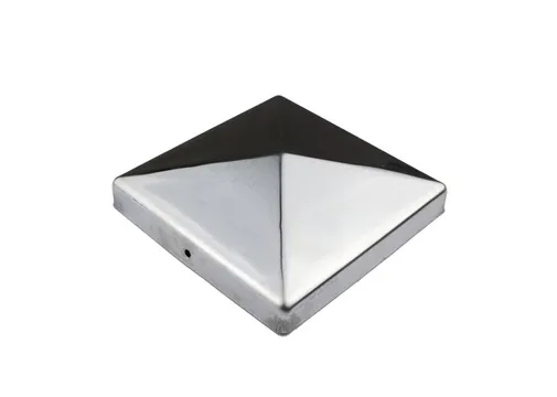 Paalkap piramide 101x101mm RVS 