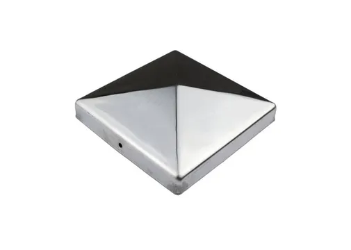 Paalkap piramide 91x91mm RVS 