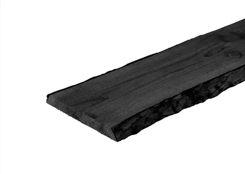 Schaaldelen Douglas hout 20x200/300mm zwart gedompeld