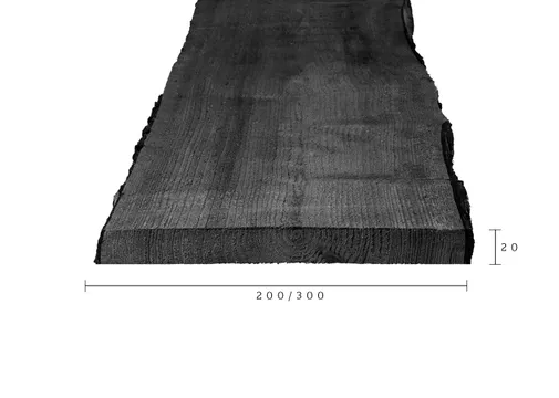 Schaaldelen Douglas hout 20x200/300mm zwart gedompeld
